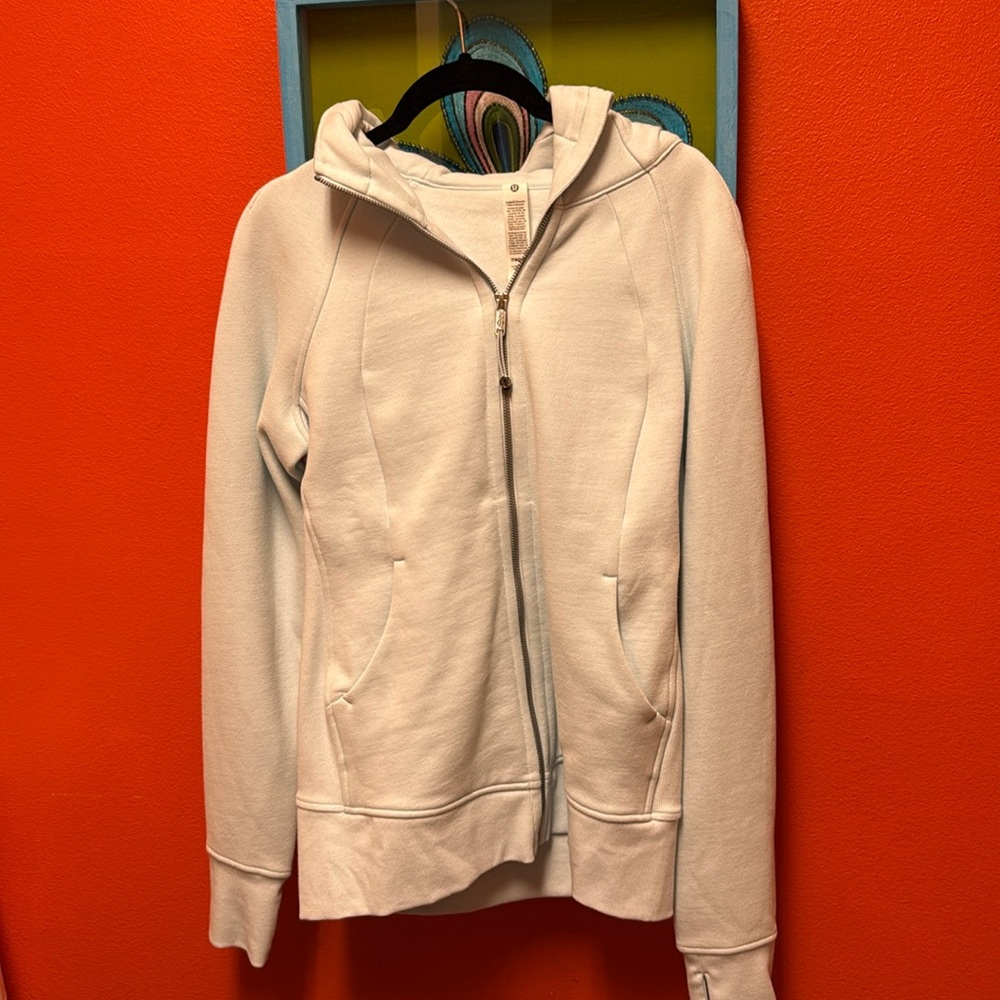 Baby blue zipper scuba hoodie NWT size 8